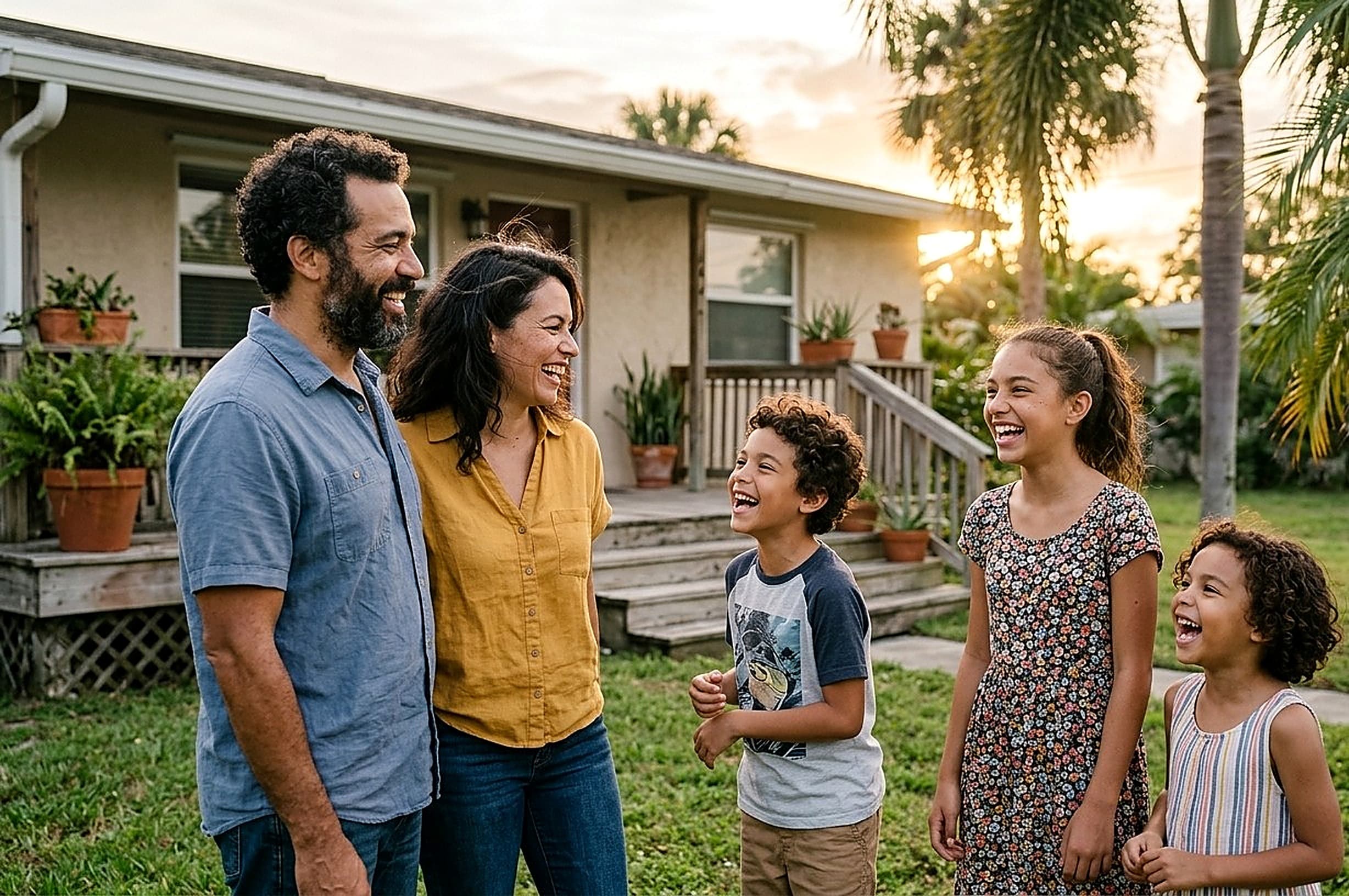 A relieved Florida homeowner couple who sold their home through Cash Flow Deals